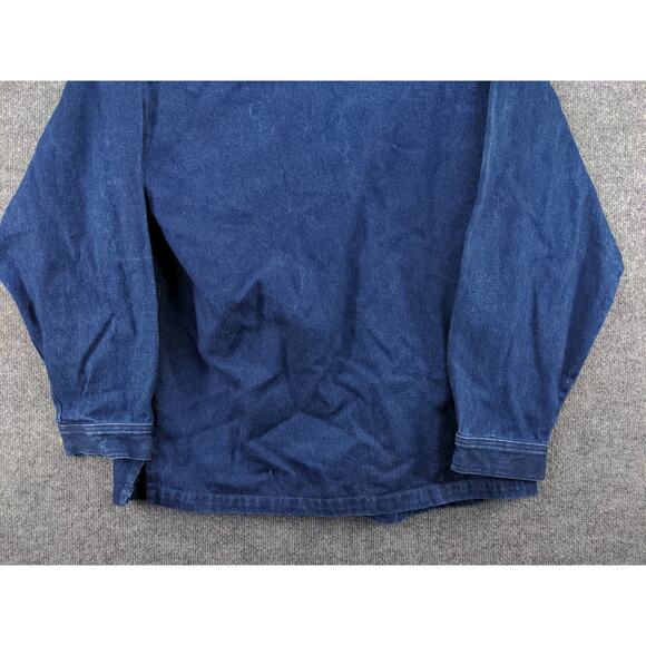 Mens Hedz-Up Extreme Denim Jean Jacket Size L Blue Embroidered - Picture 8 of 12